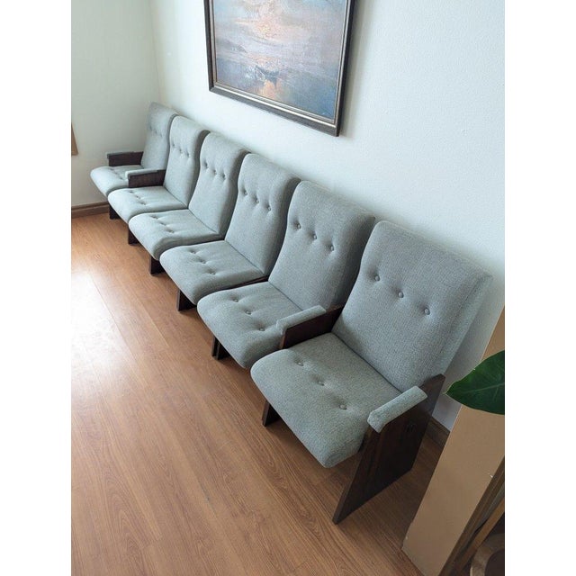 Wood 1970s Mid Century Brutalist Set of 6 Staccato Dining Chairs by Lane For Sale - Image 7 of 10