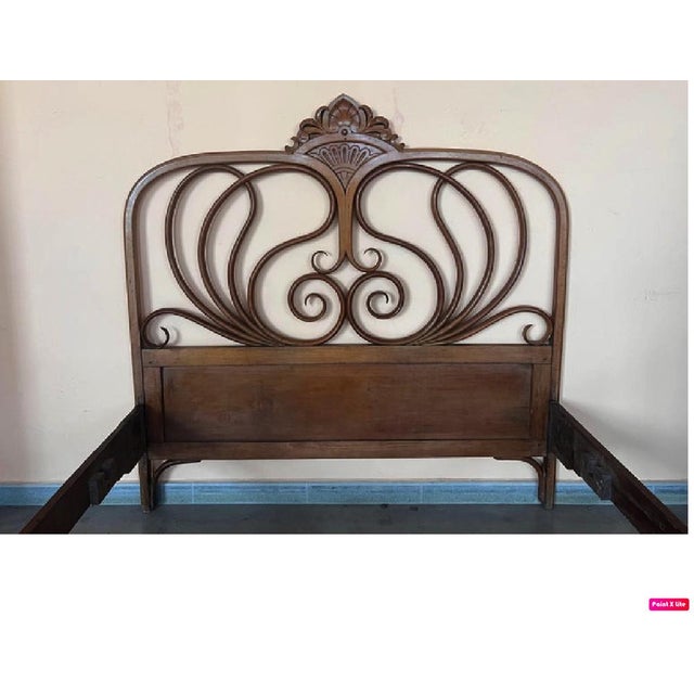 Wood Austrian Bentwood Queen Bed by Jacob & Josef Kohn, 1900s For Sale - Image 7 of 10