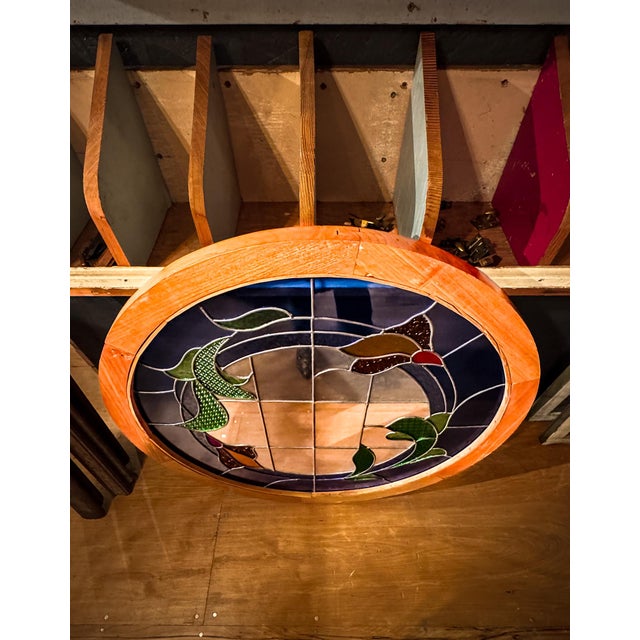 Large Round Stained Glass Window For Sale - Image 9 of 15