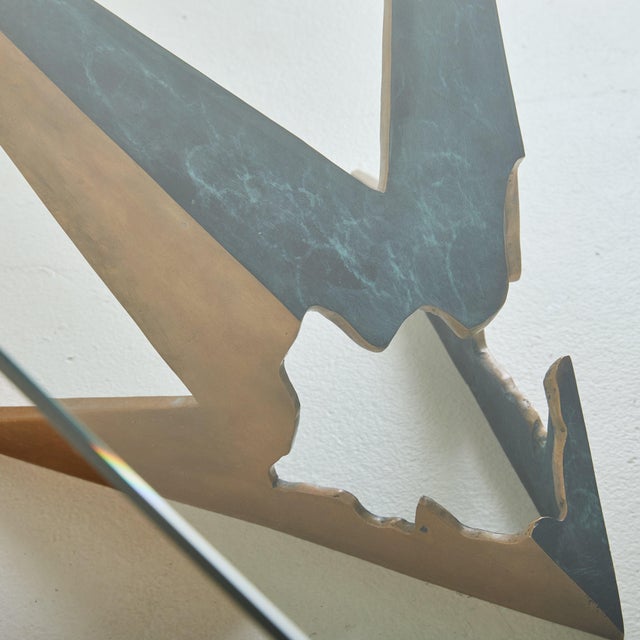 Brutalist Bronze Base Coffee Table Attributed to Valenti, 1970s For Sale In Chicago - Image 6 of 8