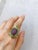 BOCHIC "Orient" Green Emerald & Pinksapphire Cocktail Ring, 22k Gold & Silver, Size 7 For Sale - Image 13 of 18
