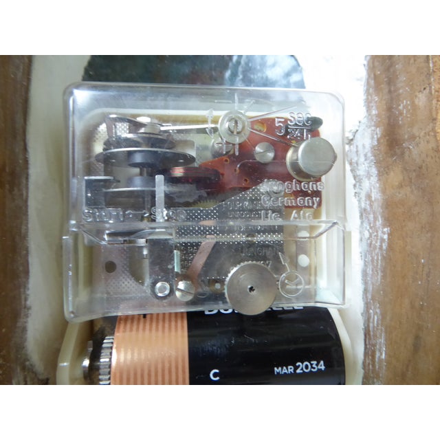 Copper Enameld Face and Wood Table / Mantel Clock, Spain 1950s For Sale - Image 11 of 12