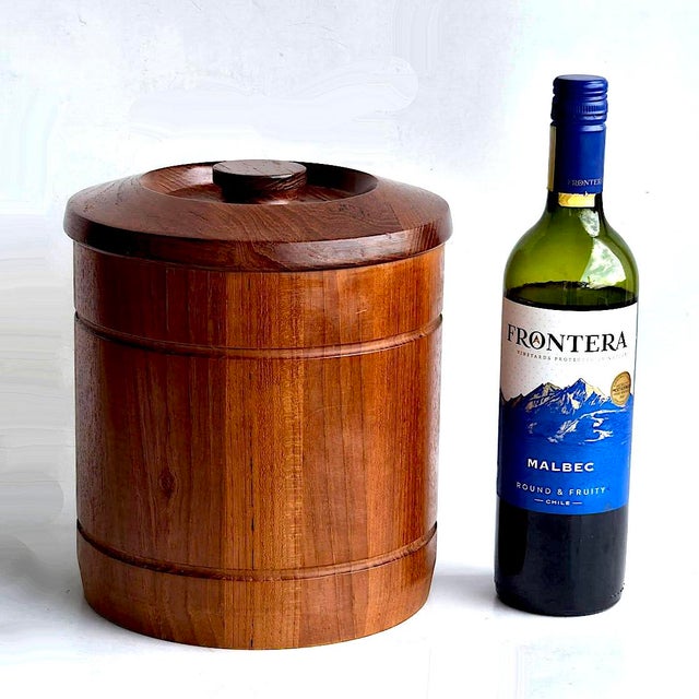 1970s 1970s Teak Wood Ice Bucket For Sale - Image 5 of 13