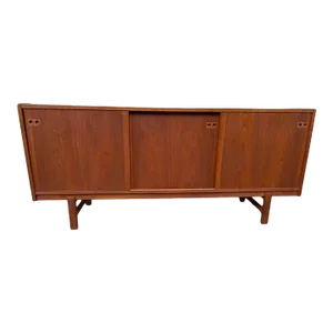 Mid Century Danish Koford Larsen Teak Sliding Door Sideboard-Credenza. 1970s