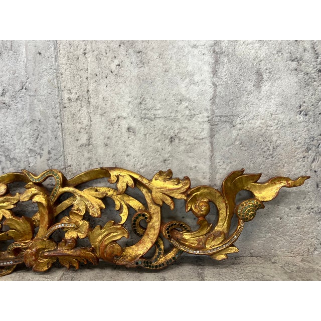 18th Century Burmese Water Gilded and Coloured Glass Door Surround For Sale - Image 6 of 13