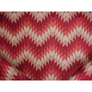 Contemporary Mulberry Home Logan Berry Southwest Ikat Upholstery Fabric - 5-1/4y For Sale