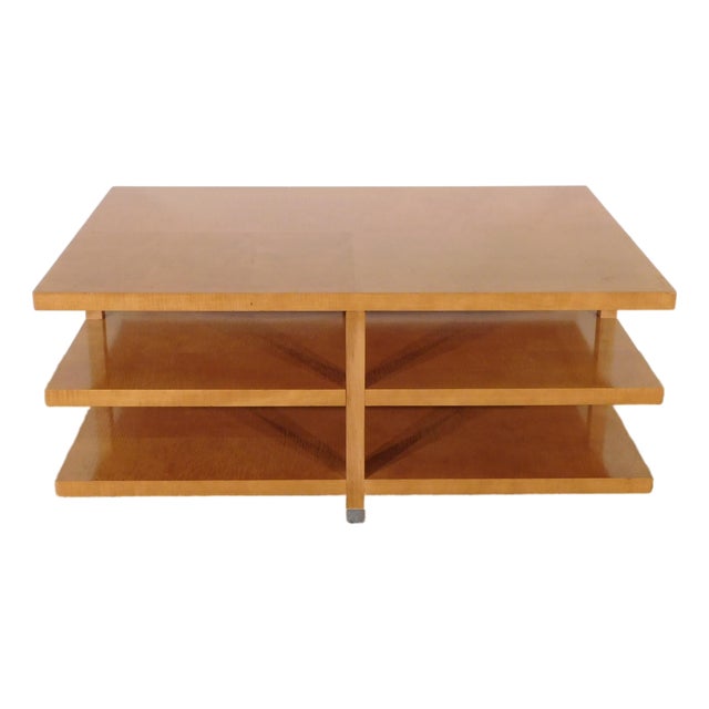 Baker Furniture Archetype Collection 3 Tiered Coffee Cocktail Table For Sale