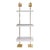 Marais 3-Tier White & Gold Shelf 24"W For Sale