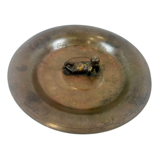 Art Deco Danish Bronze Dish from Ægte Ildfast, 1930s For Sale