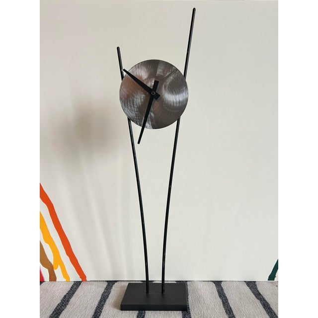 Rick Martin 1996 Abstract postmodern Memphis Style desk Clock. Clock looks really cool and is signed and dated 1998....