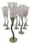 Tulip-Shaped Hand-Blown Glass Champagne Flutes with Twisted Stems, 1980s, Set of 9 For Sale