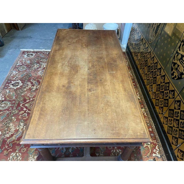 Louis XIII Gothic Dining Table in Walnut For Sale - Image 5 of 8
