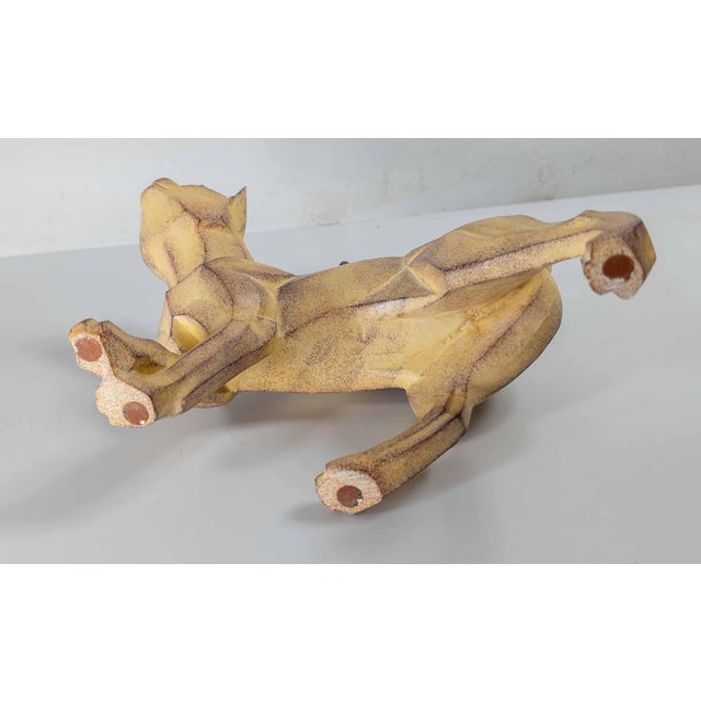 Tan 21st Century Modern Cubist Cat Figure Sculpture by Border Fine Arts For Sale - Image 8 of 11