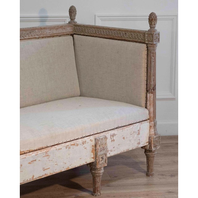 18th-Century Swedish Gustavian Sofa with Original Scraped Paint, Circa 1780 For Sale - Image 14 of 16