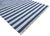Casa Cosima Handmade Cotton Area Rug, Vegetable Dyed, Blue and Orange Striped Dhurrie -6'x9' For Sale - Image 4 of 13