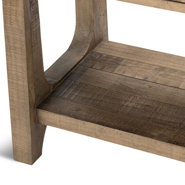 Salvaged Pine Five-Drawer Console Table For Sale In Los Angeles - Image 6 of 9