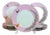 Antique French Floral & Butterfly Pink Limoges Porcelain Dinner Plates – Set of 10 For Sale