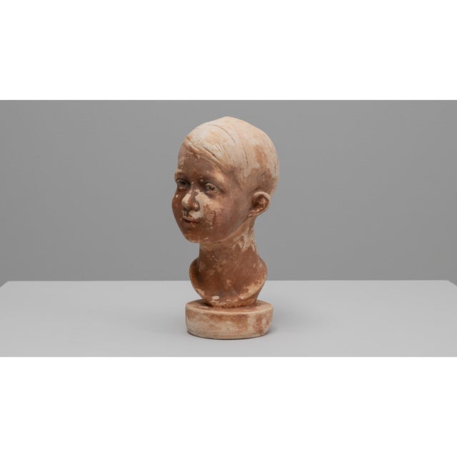 1920s French Plaster Bust of Boy For Sale In Greensboro - Image 6 of 18