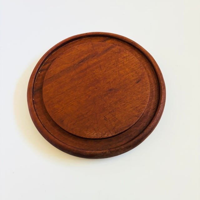 Vintage Glass Cloche on Teak Base For Sale In San Francisco - Image 6 of 11