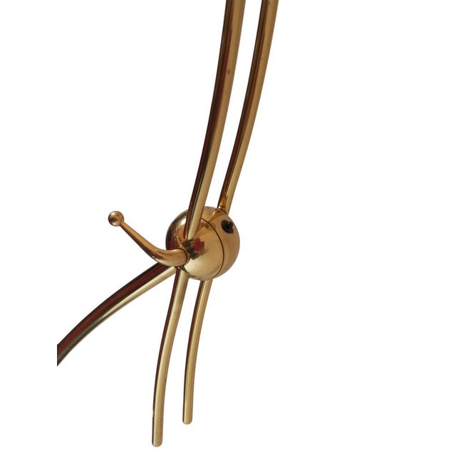 Metal Brass Floor Lamp by Luigi Colani, Italy, 1970s For Sale - Image 7 of 17