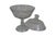 Antique Victorian EAPG Pressed Glass Large Covered Compote with scalloped design. Dimensions: 8.25" x 12.5" (Diameter x...