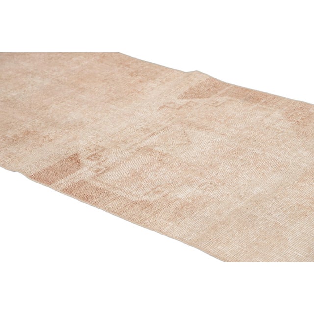 1960s 1960s Vintage Turkish Handmade Tan Tribal Wool Runner For Sale - Image 5 of 9