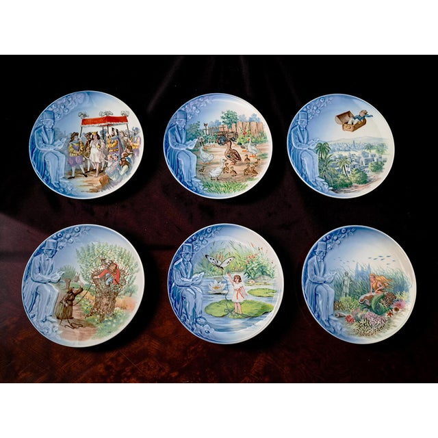 Hans Christian Andersen Fairy Tales Plates by Jorgen Nielsen for Bing & Grondahl, 1980s, Set of 6 For Sale - Image 10 of 11