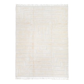 Hand-Knotted Wool Rug by Azele Studio For Sale