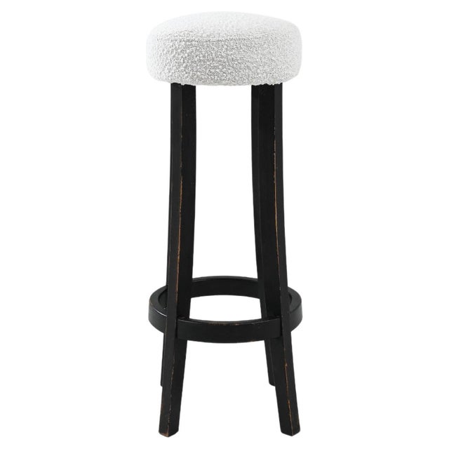 Early 20th Century 20th Century French Upholstered Bar Stool For Sale - Image 5 of 18