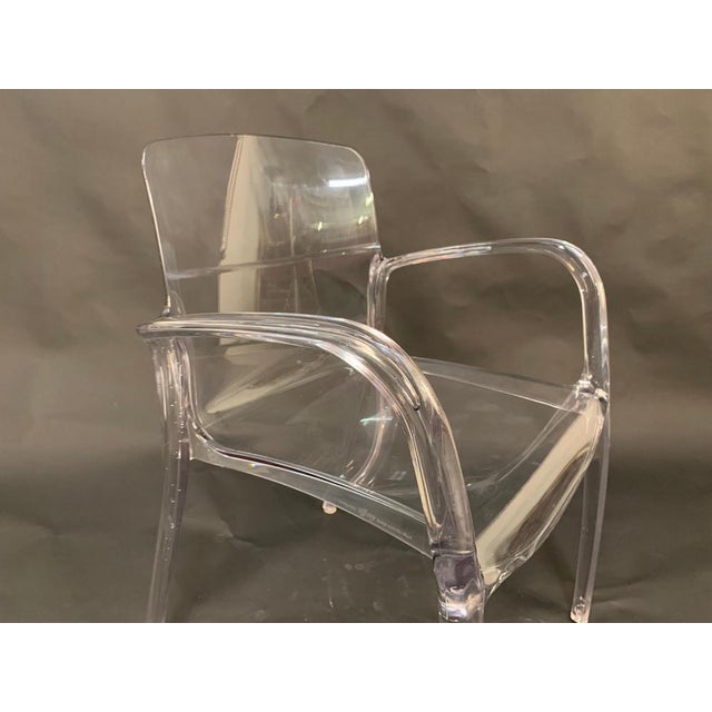 Plastic Italian Tiffany Armchair in Acrylic Glass by Marcello Ziliani for Casprini For Sale - Image 7 of 8