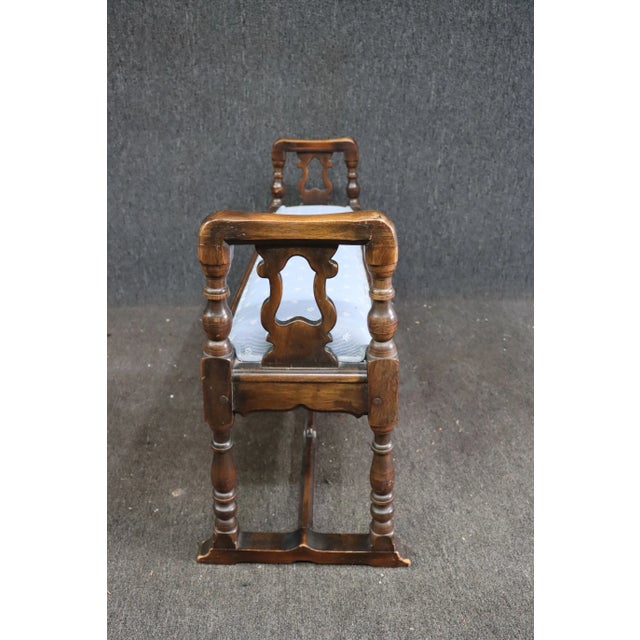 Country French Walnut Window Bench For Sale - Image 4 of 7