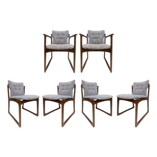 Vamdrup Stolefabrik Danish Modern Sculptural Dining Chairs, Set of 6 in Teak For Sale