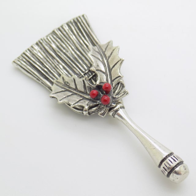Vintage Italian Handmade Genuine Silver Christmas Decoration Figurine, 1980s For Sale - Image 3 of 13