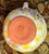 1990s MacKenzie-Childs Aurora Yellow Check Enamel Creamer & Lidded Sugar Bowl Set W/ Spoon – 1990s For Sale In Houston - Image 6 of 18