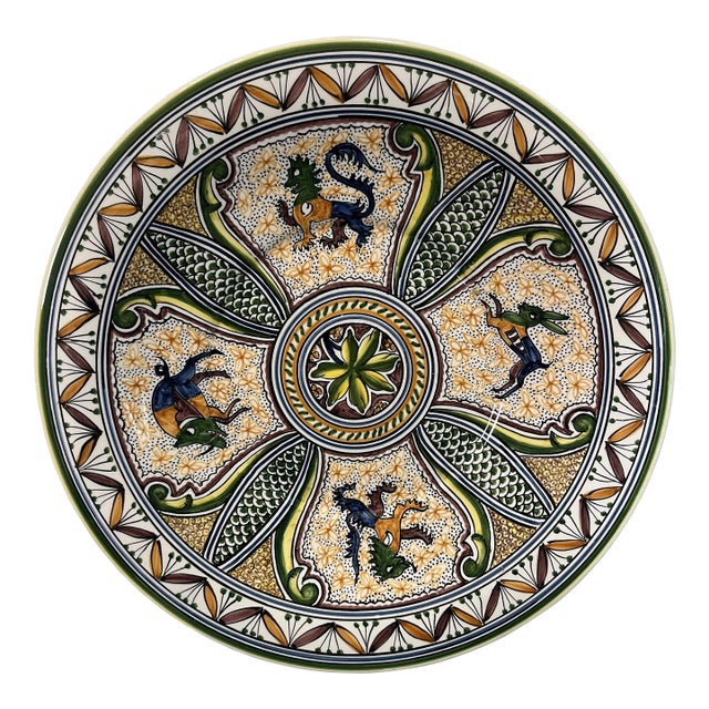 Coimbra Ceramic - Hand Painted Portuguese Plate 4 For Sale