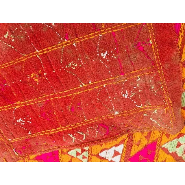 1960s Tribal Phulkari Wedding Shawl For Sale - Image 4 of 13