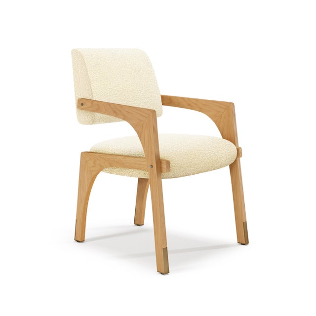 Arches Dining Chair in Crea with Boucle and Oak from Insidherland For Sale - Image 4 of 4