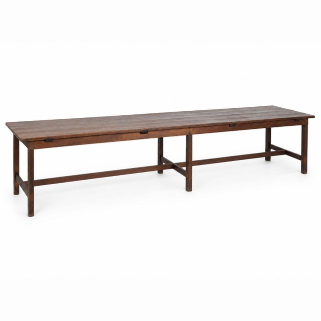 French Country 19th Century Long French Oak Refectory Table For Sale - Image 3 of 17