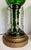 Antique Emerald Green Glass Luster Table Lamps With Crystal Prisms - a Pair For Sale In Los Angeles - Image 6 of 12