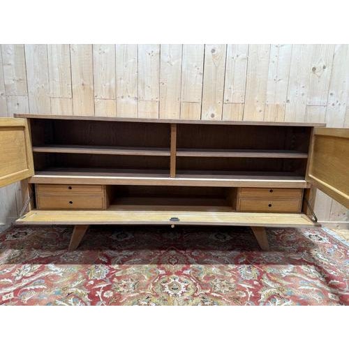 Oak Sideboard with Splayed Legs, 1950s For Sale - Image 9 of 12