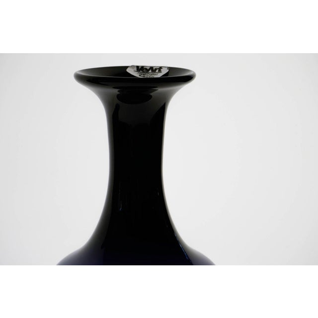 Glass Cobalt Aquamarine Shaded Vases attributed to Paolo Venini for Veart, 1960s, Set of 2 For Sale - Image 12 of 18