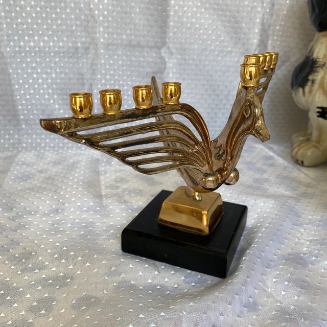 English 1970s Gold Petite Bird Candle Holder For Sale - Image 3 of 6
