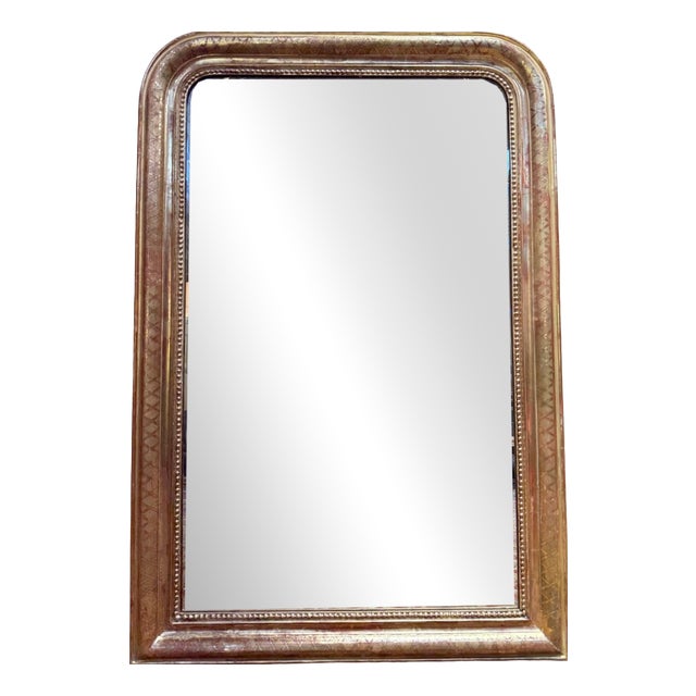 Louis Philippe Mirror in Wood Frame For Sale