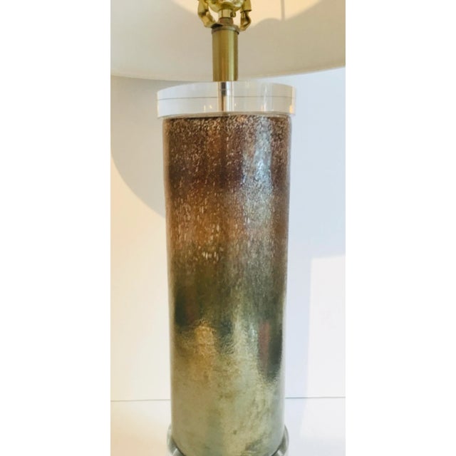 Modern Modern Large Metallic Finished Clear Glass Stardust Table Lamp For Sale - Image 3 of 6