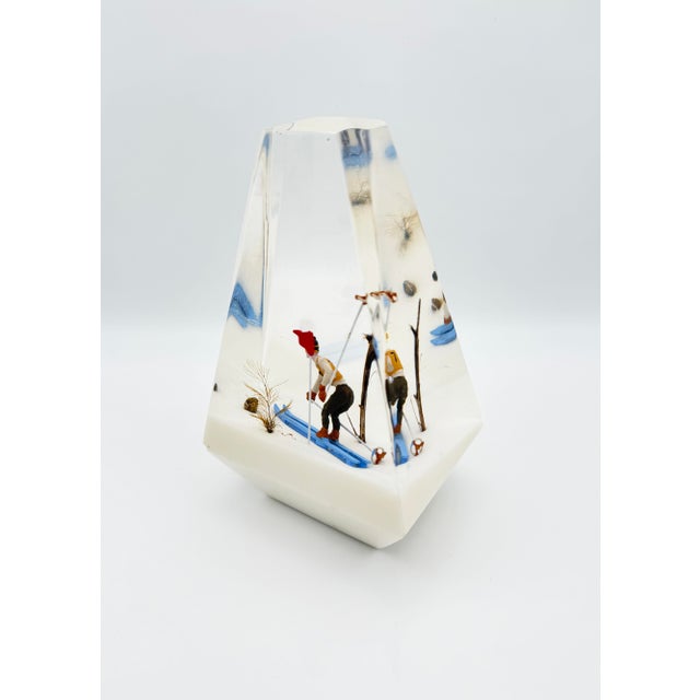 Vintage Lucite Skier Paperweight For Sale - Image 4 of 8