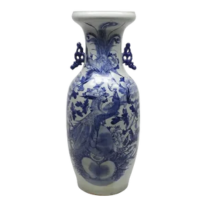 Mid 20th Century Chinese Blue and White Ceramic Vase