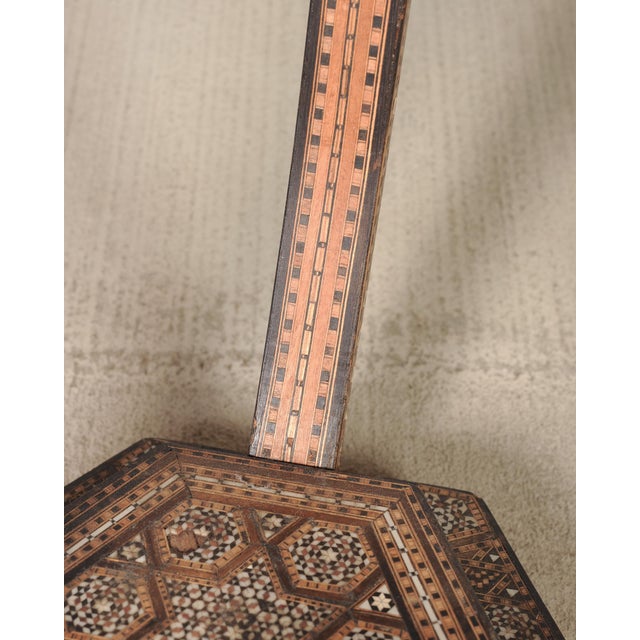 Pair of Moorish Geometric Mother-of-Pearl Inlaid Drink Tables For Sale - Image 15 of 18