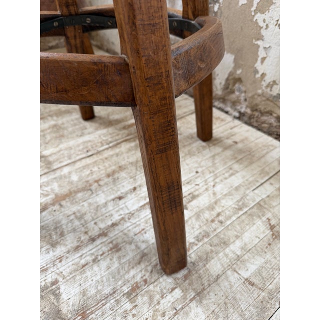 Vintage Oak Stools by Henri Bataille, 1960s, Set of 2 For Sale - Image 11 of 18