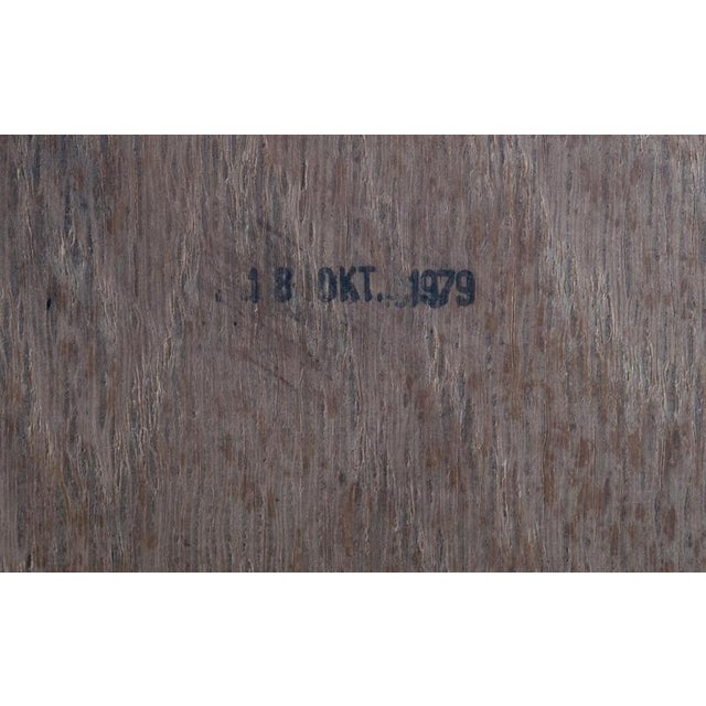Small Brutalist Oak Cabinet with Brass Handles, Denmark, 1960s For Sale - Image 13 of 14