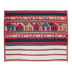 Antique Zabihi Collection Square Persian Tribal Kilim
